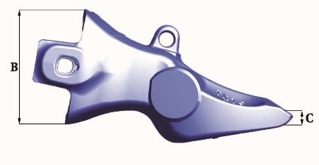 Dents de godet Turnkey TKN15 SA - 57kg - Dimensions précises en mm_1