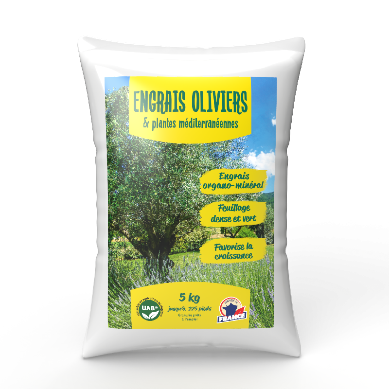 Engrais plantes méditerranéennes UAB - 5 kg, Sac - NPK5-4-12SK + 2MgO - Fabrication Française_1