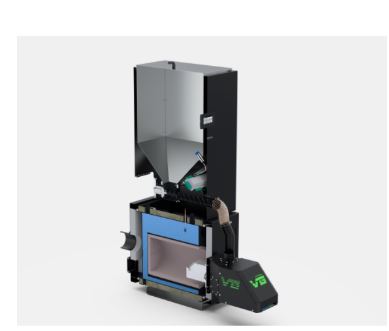 Mini BIO Luxury 12kW - Chaudière à granulés compacte avec réservoir intégré et automatisation complète_1