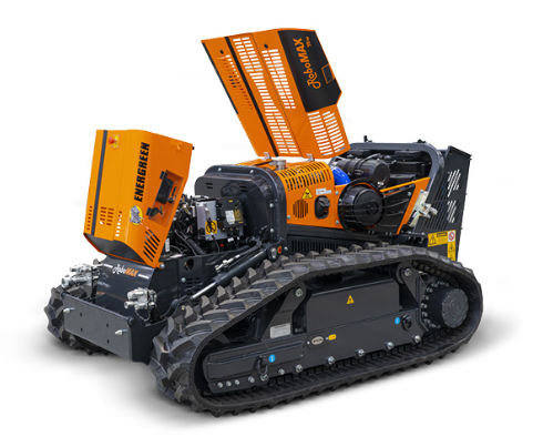 Robot debroussailleur à chenilles RoboMAX - Porte-outil polyvalent télécommandé - travailler sur pentes 55° -_1