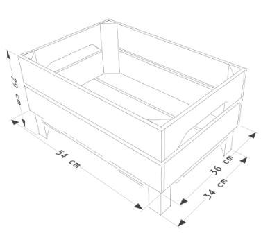 Caisse jardinière en bois S2 - Simply A Box - L36 x H29 x P54 cm - Bois brut ou 6 coloris de lasure à l'eau_1