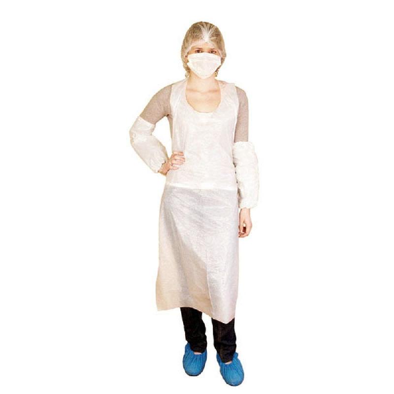 Tablier à usage unique blanc 122x76cm par 100_1
