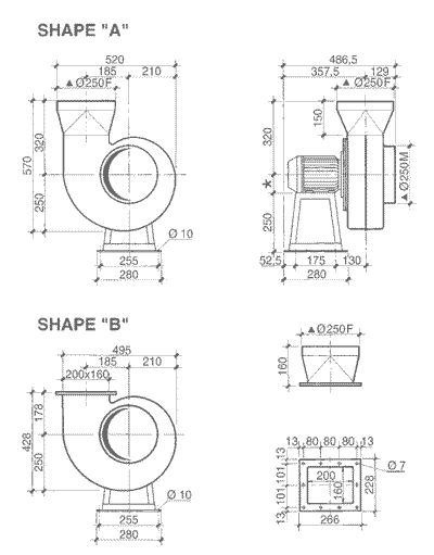 VSB 25 - Ventilateur centrifuge industriel Plastifer - Basse pression - Poids 26 kg_1