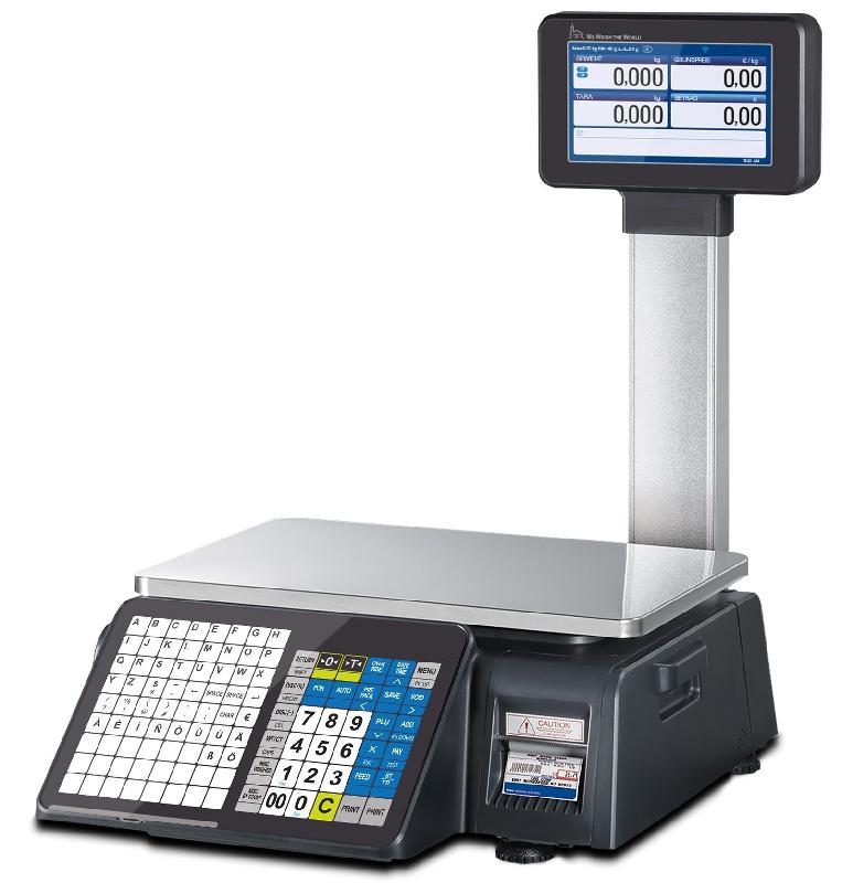 Balance étiqueteuse à colonne poids-prix homologuée pesée 6/15 kg (précision 2/5 g)_1