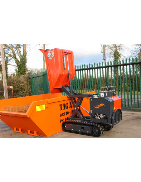 Dumper sur chenilles diesel 1 tonne - Slanetrac HT 1000 pour zones urbaines aux accès difficiles_1