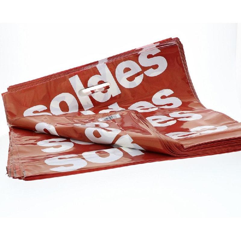 Sac SOLDES poignées découpées 50x50+5cm - Polyethylene basse densité - par 200_1