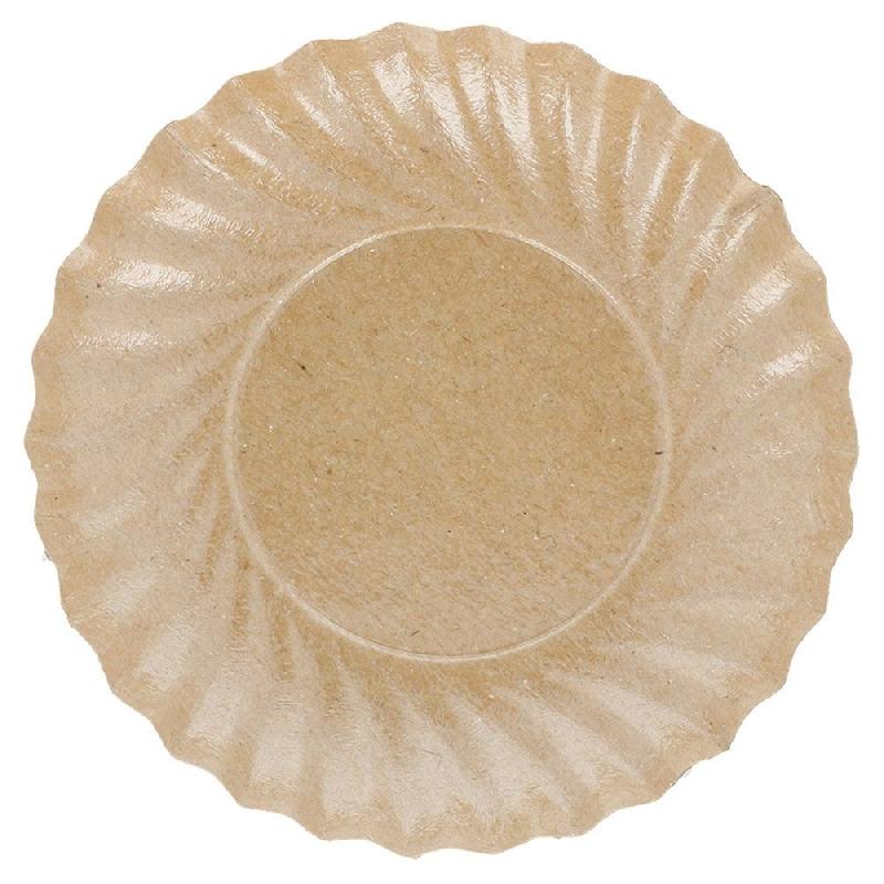 Mini assiette ronde carton or/chocolat Ø8cm - par 200_1