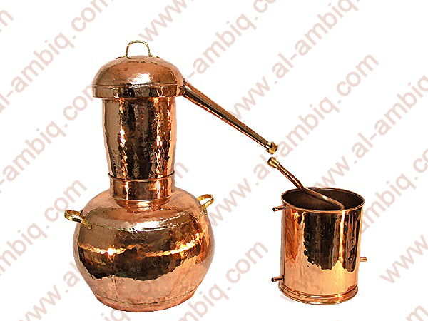 Alambic à chapiteau de style arabique - grande chambre à vapeur - cuivre épais sans plomb_1