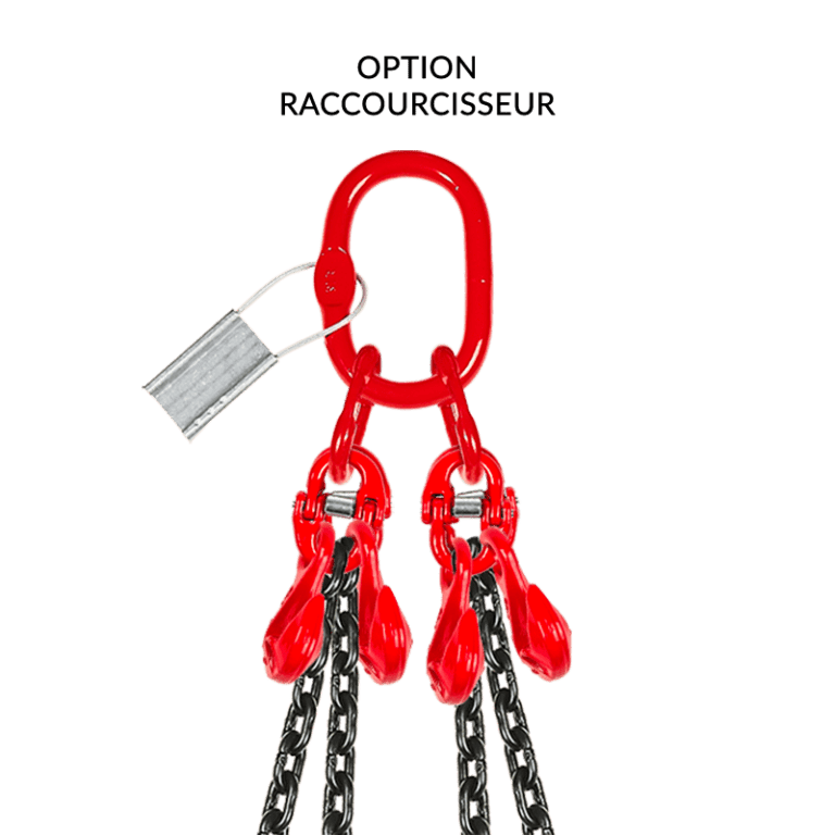 Élingue chaîne de levage 3 et 4 brins en acier grade 80 - REF : 23150X - capacité 1,70t à 67t_1