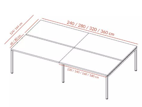 Idea - Bureau open space pour 6 personnes - Kollori - solide et économique, avec options de câblage et cloison_1