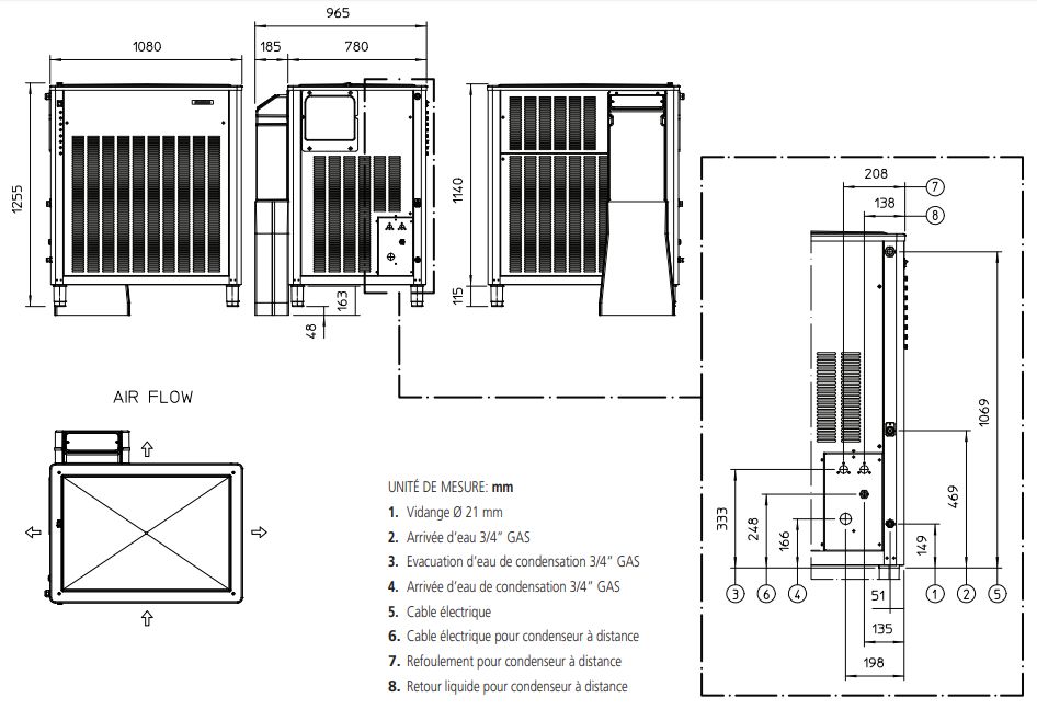MF 86 ASR - Machine à glace en supergrains - Scotsman - 2500 kg/24 h - Finition inox - Condenseur à air à distance_1
