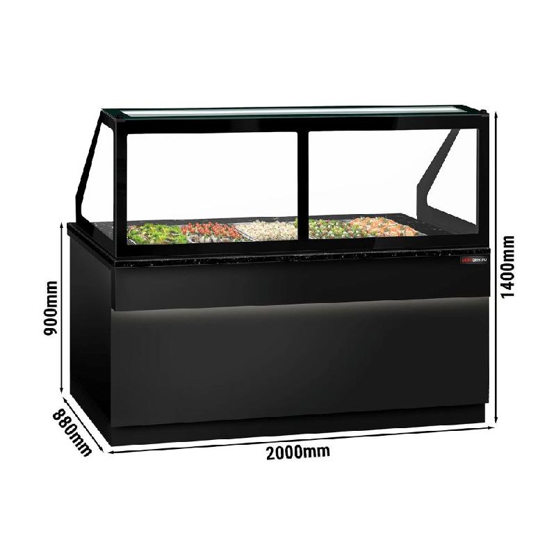 Saladette TORONTO - L2000 mm - Noire - 3 portes - 5x GN 1/1 - P900_1