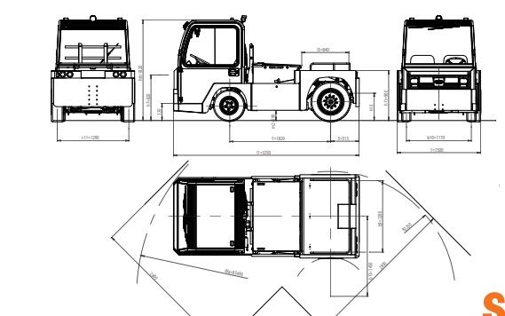 Te500rr - tracteur logistique Simai - électrique 4 roues - capacité de traction 50000 kg - batterie 80V_1