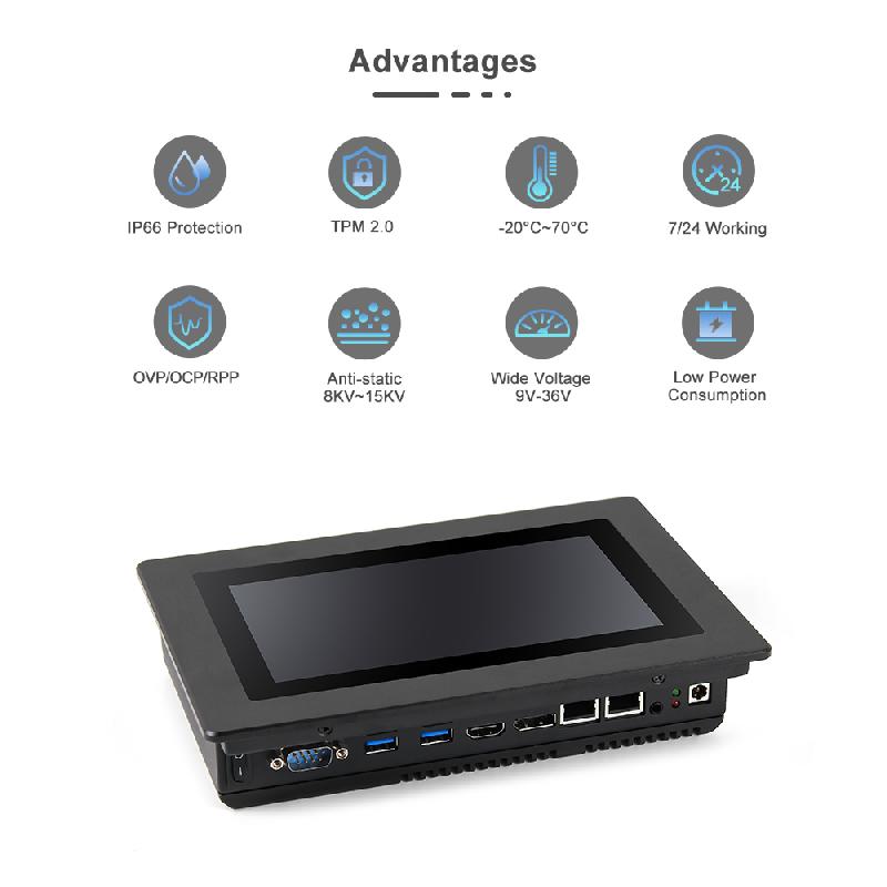 Panel PC industriel fanless 7 pouces 16:9 WSVGA/WXGA pour HMI, supervision et automatisation - EVI-C007WAC_1