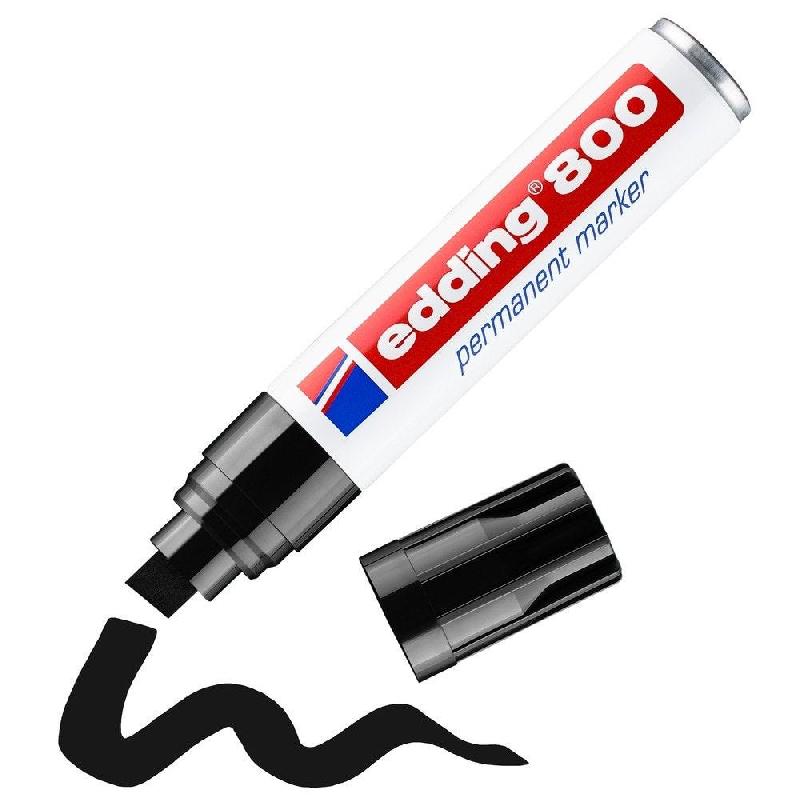 Marqueur permanent noir - pointe biseautée E500 2 à 7mm - rechargeable - corps aluminium_1