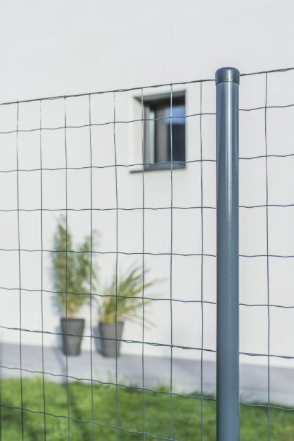 Poteau Univers - Poteau rond pour tous types de grillages et applications - Ø38/48/60 mm - Finition galvanisée ou plastifiée_0