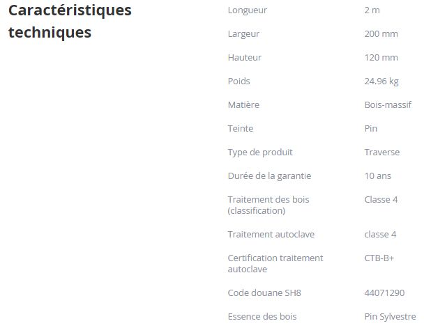 3432292 - traverse paysagère pin brut - point p - 120x200 mm, l. 2 m_1