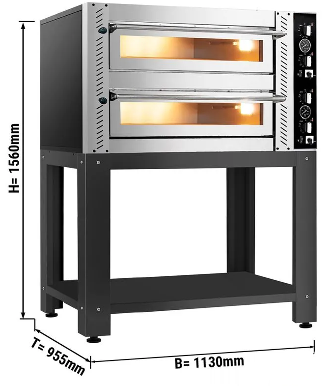 Four à pizza professionnel électrique 8 pizzas ø34cm ou 4 pizzas ø40cm 400v_1