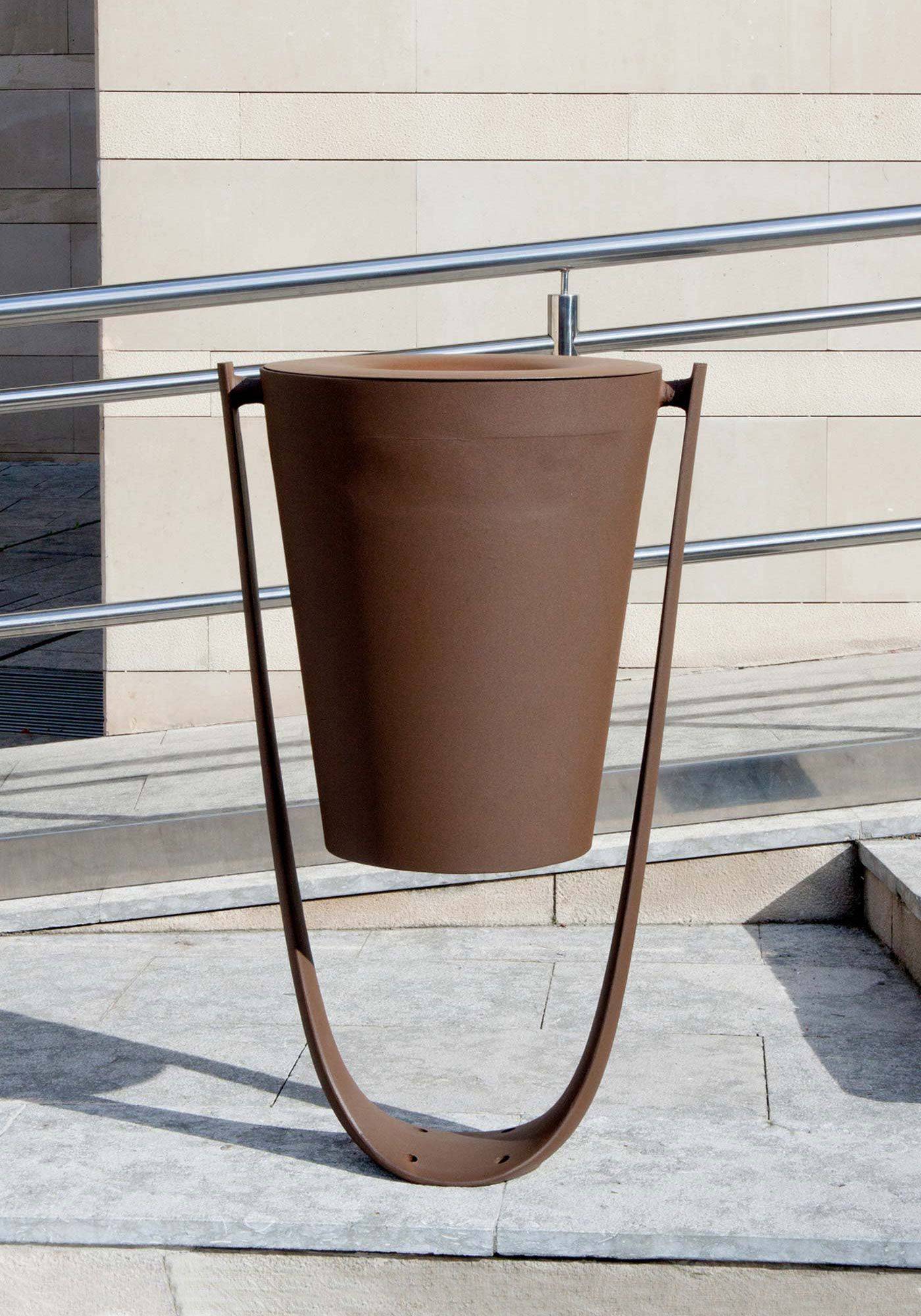 Poubelle publique Citizen PA601 - Fonte ductile et traitement anti-corrosion Ferrus_1