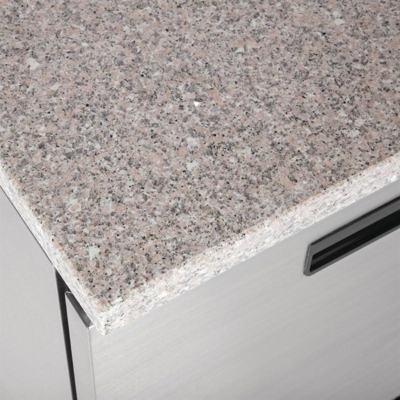 Table réfrigérée positive plan de travail en marbre Série G 2 portes 240L CL108 Polar_1