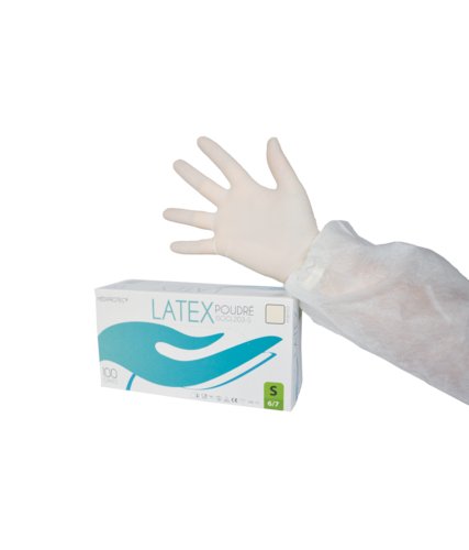 GANTS LATEX MICRO POUDRES usage unique boite de 100_1