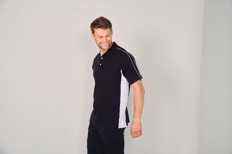 Polo sport - 100% coton micropiqué - Réf: LV322 - Finden & Hales - Taille XXL - Couleur Black/Red ou Navy/White_1
