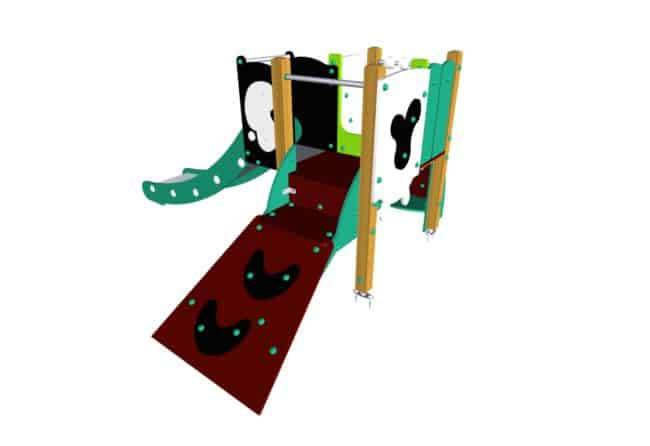 Structure multi-activités métallique chlorophylle grange - LD1BP1110 - Ludoparc - 1 tour - 1,5-6 ans_1