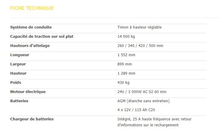 TT-3000P - Tracteur pousseur électrique Alitrak - Capacité de traction 14 000 kg sur sol plat_1