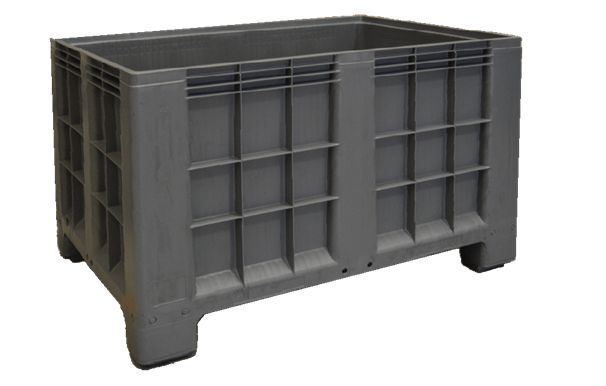 Caisse-palette monobloc ajourée - 120 x 80 cm - Hauteur 76 cm - 470 litres - Usage alimentaire et empilable_1