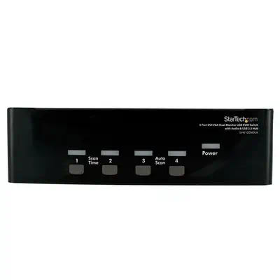 Commutateur KVM USB et double écran DVI / VGA à  4 ports avec audio et hub USB 2.0_1