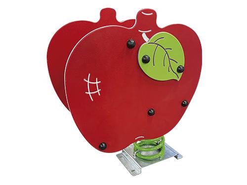 Jeu ressort pomme 1 à 12 ans - Polyéthylène et acier peinte à la poudre - 0,69 x 0,42 x 0,87 m_1