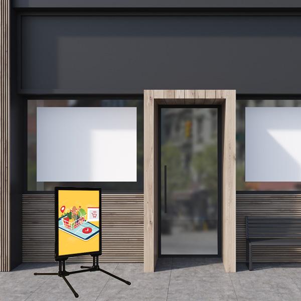 Panneau A0 (118.8 x 84 cm) à ressorts - base métallique noire - Black-Line® - Réf : 215322NR_1