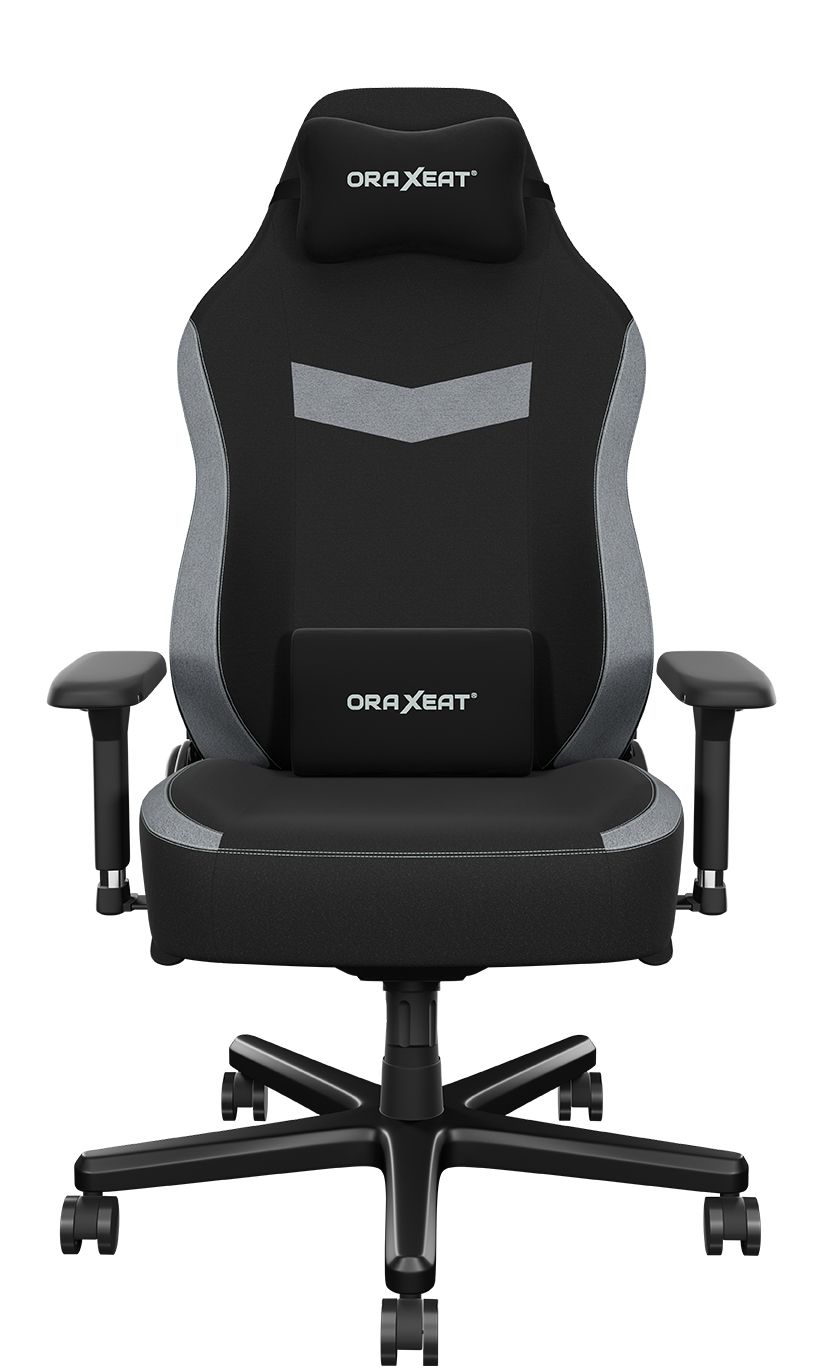 Siège réglable en tissu déperlant avec mousse haute densité 55 kg/m3 - ORAXEAT TK800F - Noir/Gris - Réf : ORX_TK800F_BKLG_1