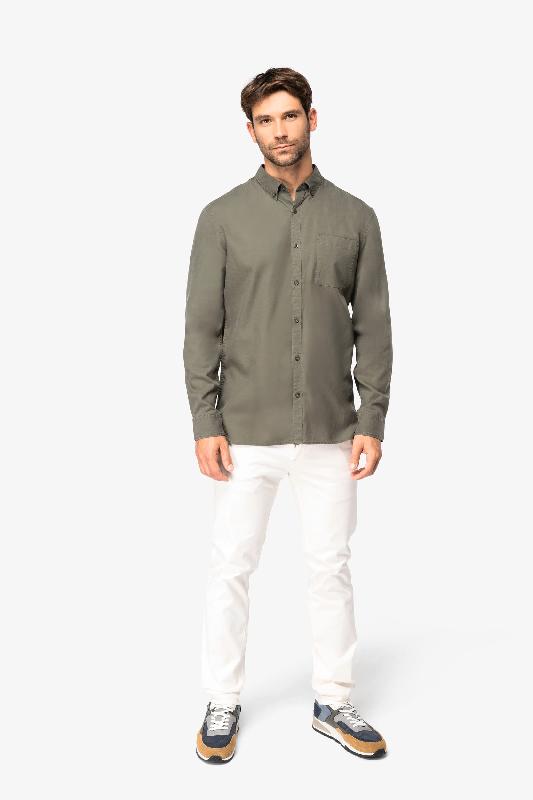 Chemise écoresponsable en lyocell homme - coupe ajustée - Native Spirit - Réf: NS513_1