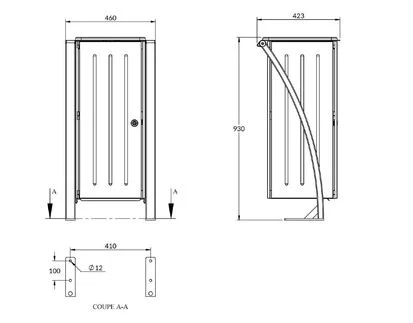 Corbeille TECTONA 60 Litres stratifié compact_1