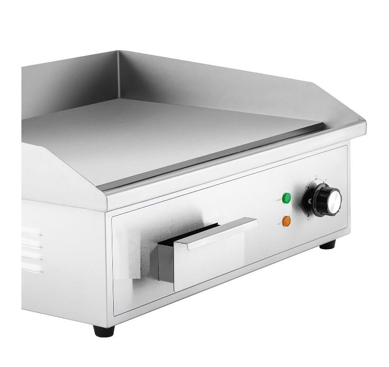 Plaque à snacker électrique 53 x 35 cm en acier inoxydable - surface lisse 3 000 w_1