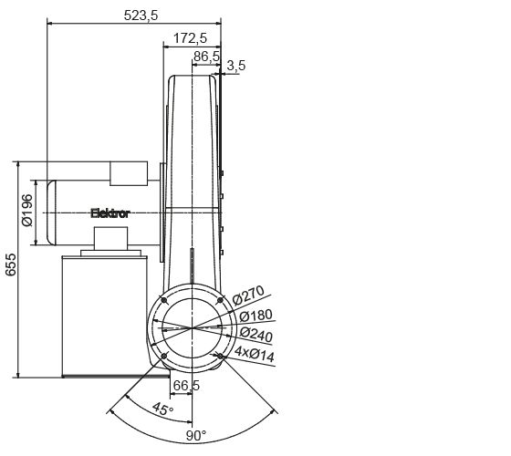 Ventilateur radial Atex RD 8 - Elektror - jusqu'à 90 m³/min et 6.800 Pa - zones 1, 2 et 22_1