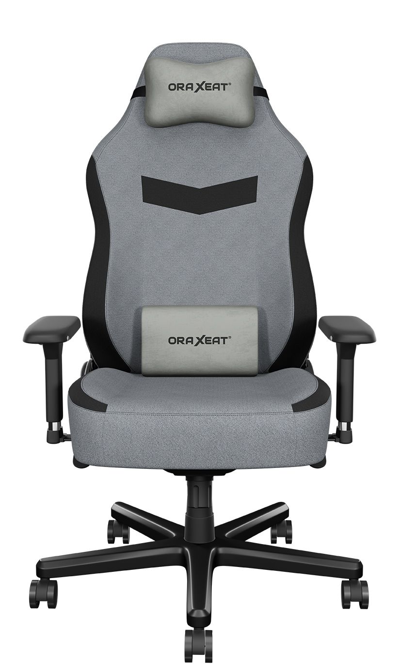 Siège réglable en tissu déperlant - ORAXEAT TK800F - Gris clair / Noir - Mousse haute densité 55 kg/m3 - Réf : ORX_TK800F_LGBK_1