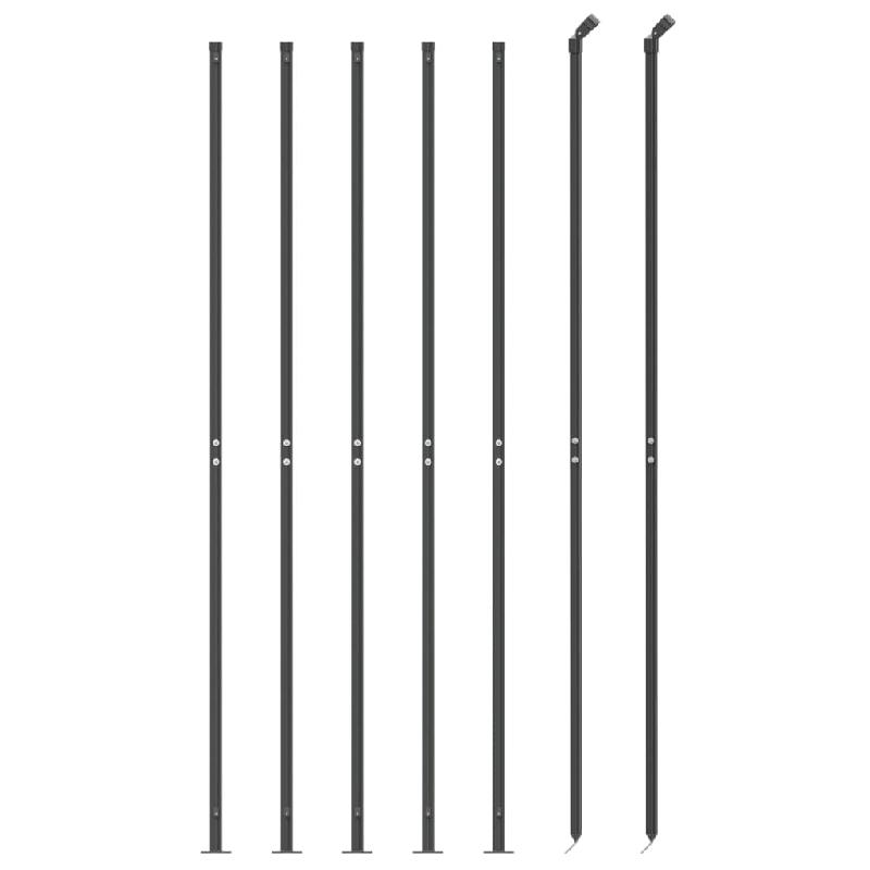 Vidaxl clôture à mailles losangées avec bride anthracite 1,4x10 m 153987_1