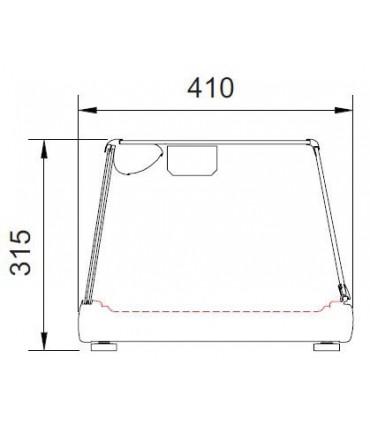 Vitrine à sushis professionnelle à poser, avec led à l'intérieur pour la mise en valeur des produits - bps-4 coreco_1