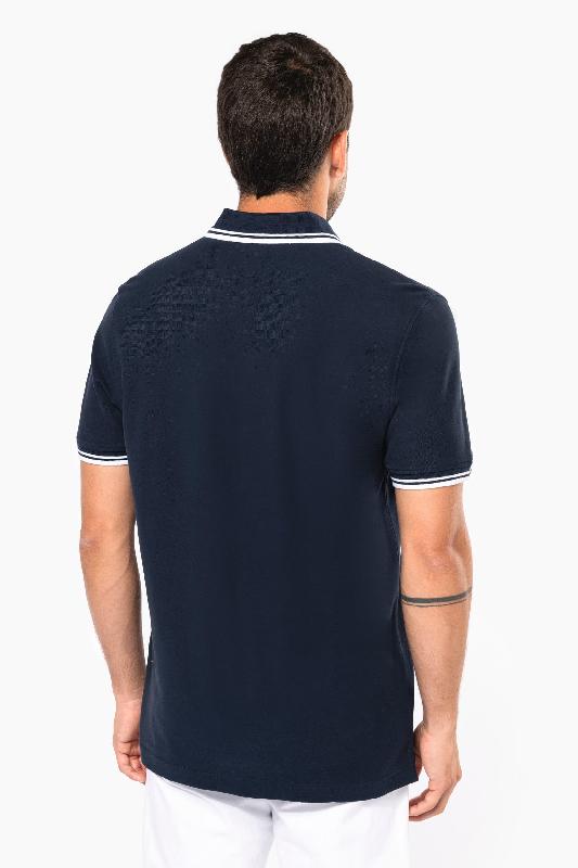Polo homme manches courtes à liserés contrastés - Kariban Réf: K272 - 100% coton peigné, coupe ajustée, large choix de tailles et couleurs_1