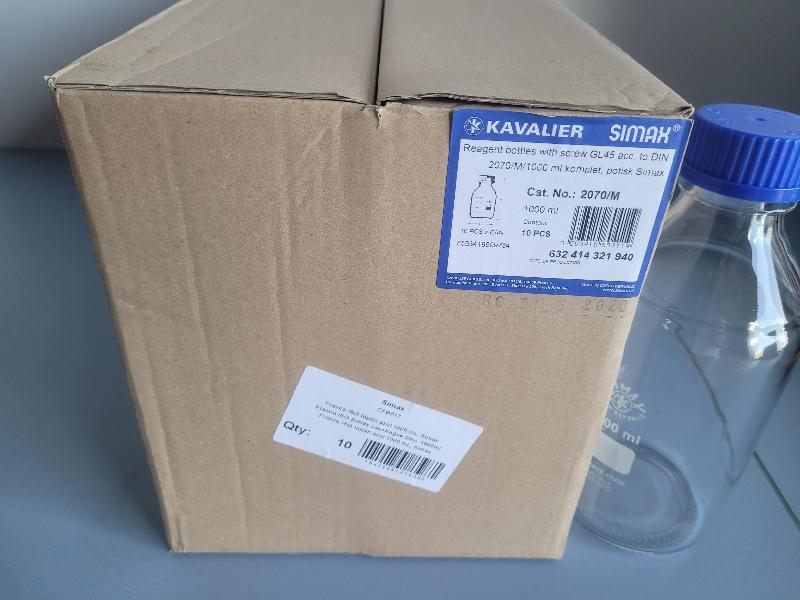 Réactif Simax Flacon à vis GL45 1000ml - Paquet de 10_1