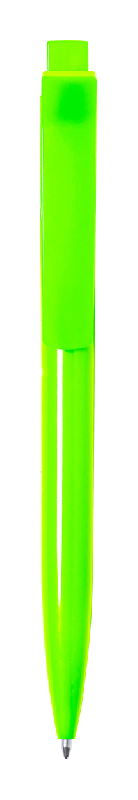 Stylo bille en plastique ABS - clip spécial - encre bleue - couleur verte - 13g_1