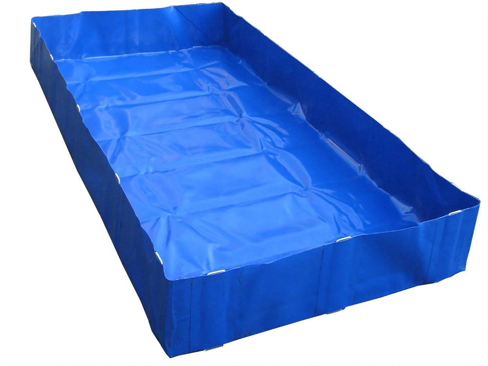 Bac de rétention souple pliable - 500 litres - supports en aluminium - résistant à la corrosion_1