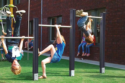 Barre fixe double Senior - Parcours de santé métal - Proludic - 2,30 m de largeur - JPS19-S-M_1