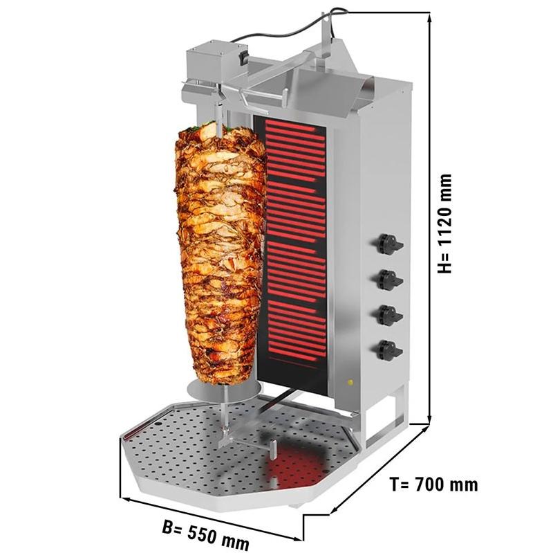 Grill Döner kebab électrique 4 brûleurs max 60 kg - moteur en haut_1