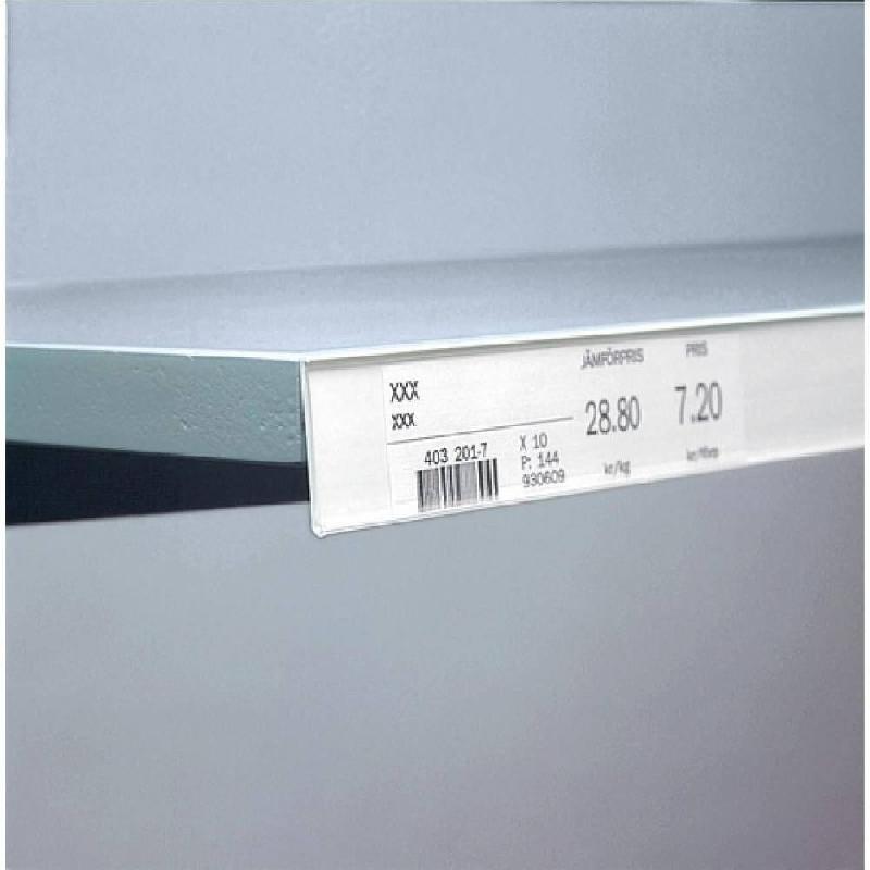Porte étiquette adhésif blanc 1000x18mm - fixation durable et résistante_1