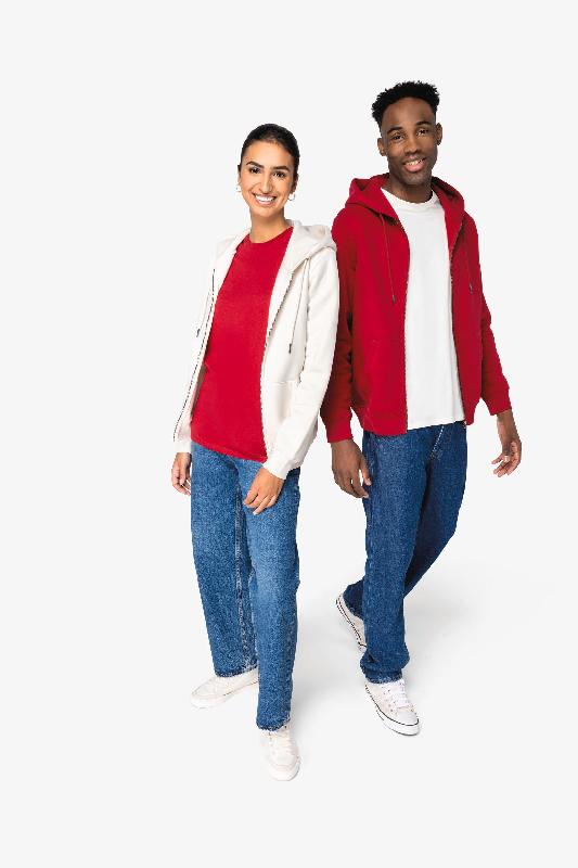 Sweat-shirt écoresponsable zippé à capuche unisexe - Native Spirit - Réf: NS402 - 85% coton biologique / 15% polyester recyclé_1