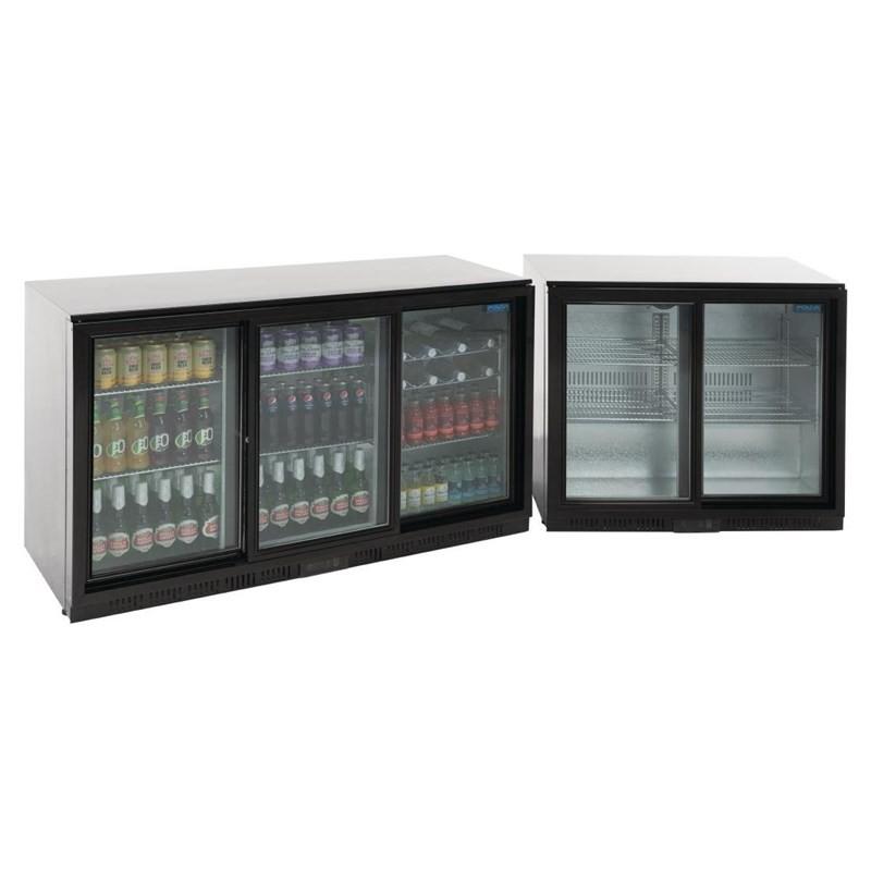 Arrière-bar trois portes coulissantes Série G noir 320L GL013 Polar_1