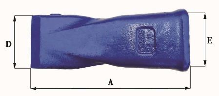 Dents de godet adaptables Feurst AF 4353 A - 10 kg - Dimensions précises_1